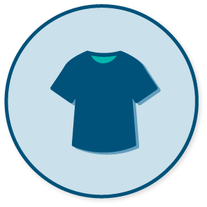 blue tshirt icon