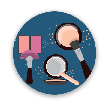 talc makeup loose and pressed